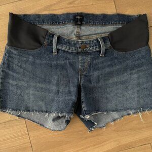 J Crew Women's Denim Cut Off Maternity Shorts Size 31